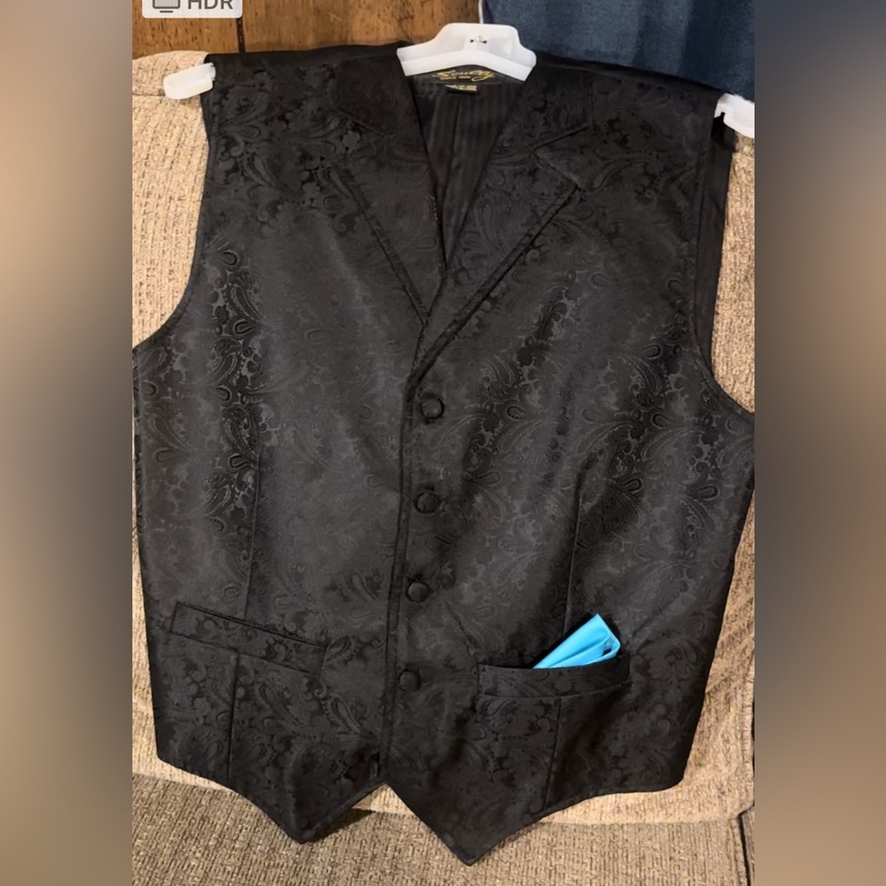 Black Scully Paisley Vest